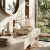 Lavoar pe blat Isla Warm Beige