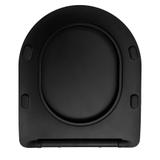 WC daska CARLO FLAT UF BLACK MATT