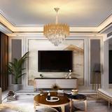 Lampa Wisząca z Kryształami G062-CP 50CM ZŁOTA