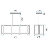 Deckenleuchte Geometrical APP1583-4CP