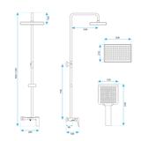 Shower set REA JOE Brush Gold