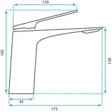 Koupelnová baterie Rea AVALON Black Low