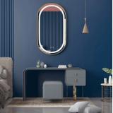 Mirror LED OLL 60x90 cm Brush Gold
