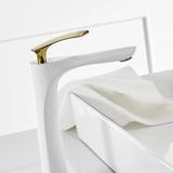 Bathroom faucet Rea Orbit White Gold High