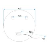 LUSTRO ŚCIENNE LED 90cm MMJ stal szczotkowana