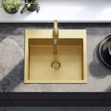 Zlewozmywak stalowy REA Leo 50 Złoty szczotkowany