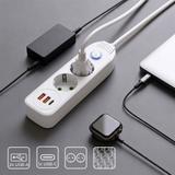 Listwa zasilająca Przedłużacz 2 gniazda + 2x USB-A + USB-C JNH023-2B Biały