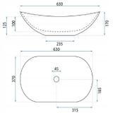 Countertop washbasin Basaro Westa