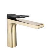 Bathroom faucet REA Soul Gold mat black low