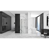Cabina de ducha REA Look Chrome 90x90 + Plato de ducha Look White