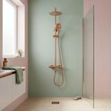 Termostatinis dušo komplektas Lungo Diamond Copper Brush