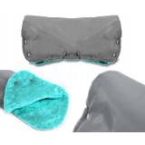 Mufka ocieplana na wózek dziecięcy - Szaro-niebieska