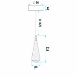 Lampa sufitowa wisząca LHJ120-CP jasne różowe złoto
