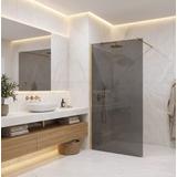 Stena za prhanje Rea Flexi Grey / Brush Gold 90