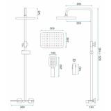 Duschgarnitur REA HELIX Brush Gold