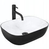 Umyvadlo na desku REA BELINDA Black Calala mat