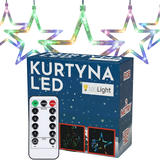 Kurtyna LED Gwiazdy Multikolor z Pilotem GL2005
