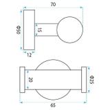 Cuier dublu 6612 Modern Gold Brush