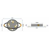 Lampa Plafon Moon APP864-C Czarna