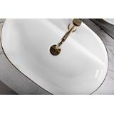 Lavatório de apoio Rea Aura 61 White Gold Brush