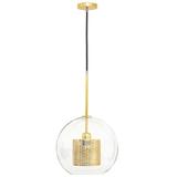 Lampa wisząca szklana loft APP555-1CP 25cm ZŁOTA