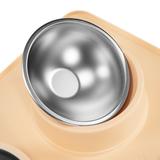 Metalowe Miski Dla Psa lub Kota z Antypoślizgową Matą Beż PJ-089