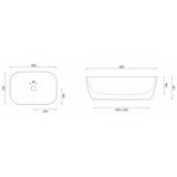 Vasque à poser Rea Belinda Black Marble shiny