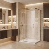Shower enclosure Rea Bruno 100x80 Brush Gold