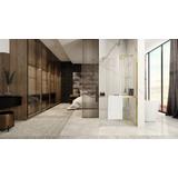 Paroi de douche Rea Aero Gold N 80 Walk In + etagere EVO