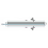 Toalheiro de prateleira EVO escovado em ouro para paredes de chuveiro