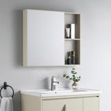Ensemble de meubles de salle de bain Paris 60cm Beige meuble avec lavabo + miroir + étagère