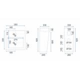 Keramički samostojeći umivaonik Kamila