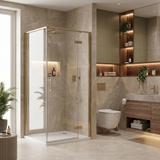 Shower enclosure Rea Bruno 90x90 Brush Gold
