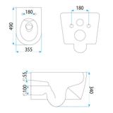 Toilet bowl Rea Gustavo Rimless