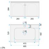 Zestaw mebli łazienkowych z Umywalką Denver 60cm Grey