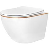 WC-pöytäsarja CARLO Mini Flat + bidee CARLO Mini White Gold Edge
