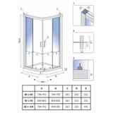 Cabine de douche REA Look Chrome 80x80