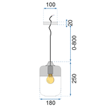 Hängelampe Zenit C Black