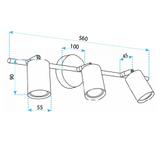 Kupatilska zidna lampa APP1898-3W BRUSH GOLD