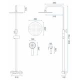 Purškimo dušo komplektas REA Max Black