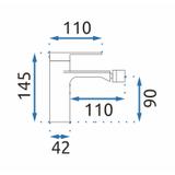 Bateria bidetowa Rea Storm złota