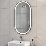 Mirror LED OVL 50x100cm Black