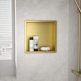 bathroom shelf 30x30 gold brush