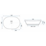 Umywalka nablatowa Rea Roma Black Marble Matt