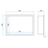 bathroom shelf 30x45 matte black