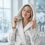 Bathrobe Snow Light Grey M