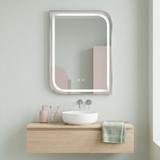 Lustro ścienne LED ZONE 80x60 Nikiel Szczotkowany