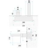 Bateria Umywalkowa Podtynkowa REA Arlo Złota Szczotkowana
