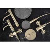 Fürdőszobai csaptelep Rea Lungo Stripe Brush Gold Low