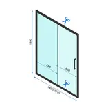 Drzwi Prysznicowe Przesuwne REA Rapid Slide 150 Złote Szczotkowane